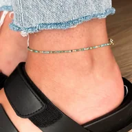 Bransoletki - Bransoletka na nogę turkus afrykański - miniaturka - grafika 1