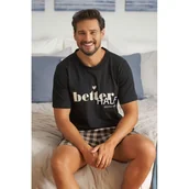 Piżamy damskie - Piżama męska z szortami w kratkę doctor nap -xl - miniaturka - grafika 1