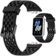 Akcesoria do smartwatchy - Opaska pasek perforowany Vanfone do Samsung Galaxy Fit 3 SM-R390, czarny - miniaturka - grafika 1
