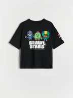Koszulki dla chłopców - Reserved - T-shirt oversize Brawl Stars - czarny - miniaturka - grafika 1