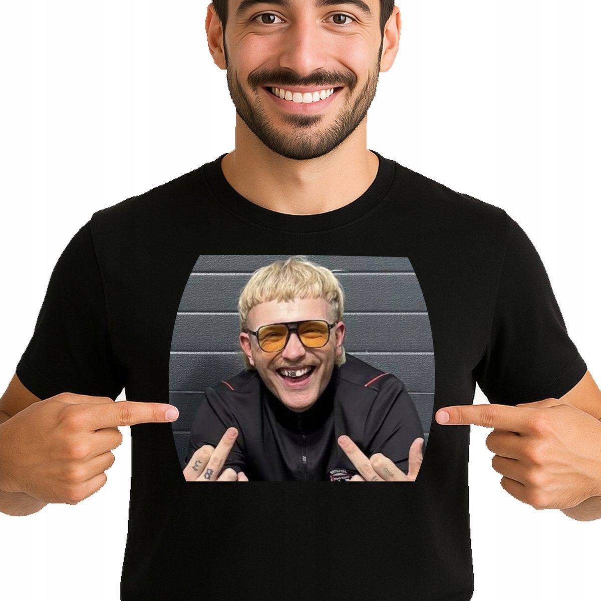 KOSZULKA JOOST KLEIN JAKOŚĆ BAWEŁNA T-SHIRT PREZENT RAP XXL 3384 CZARNA