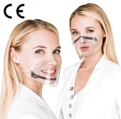 Przyłbice ochronne - Cerkamed Transparentne osłonki na usta i nos DUAL SHIELD - 5 szt. - miniaturka - grafika 1