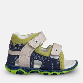 Buty dla chłopców - Sandały skórzane dla chłopca Bartek 11848-002 19 Zielony/Ciemny niebieski (5903607589396) - grafika 1