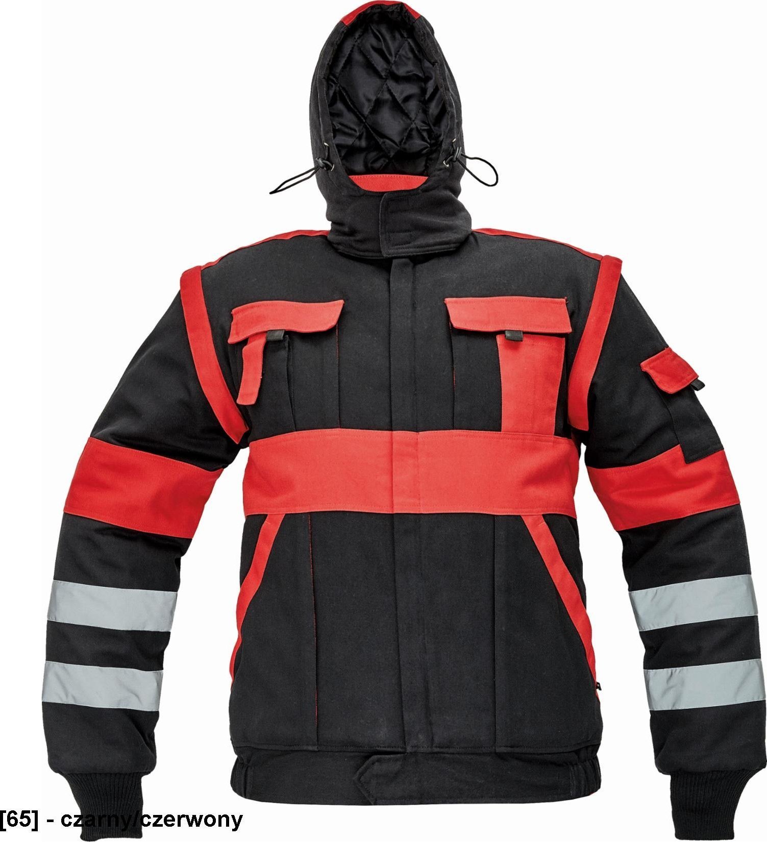 CERVA MAX WINTER RFLX WINTER JACKET - kurtka - czarny/czerwony 52