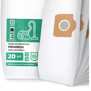 20x Worek do Odkurzacza Progress Turbo Jet P 520 A Syntetyczny Mocny Worki - Worki do odkurzaczy - miniaturka - grafika 1