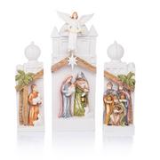 Ozdoby bożonarodzeniowe - Szopka Led Świecąca Dekoracja Zestaw 3 Części Święta Rodzina Trzej Królowie Boże Narodzenie - miniaturka - grafika 1