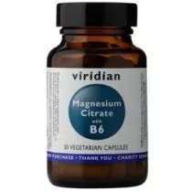 Viridian Magnesium Citrate / Magnez z Witaminą B6 (30 kapsułek) - Witaminy i minerały - miniaturka - grafika 1