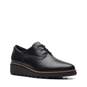 Półbuty damskie - Clarks Sharon Rae [Black Leather] - Rozmiar 37 - miniaturka - grafika 1