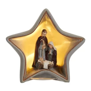 Szopka bożonarodzeniowa LED Gwiazda 9,5 cm HOLY FAMILY VILLA ITALIA - Ozdoby bożonarodzeniowe - miniaturka - grafika 1