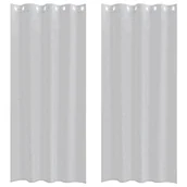 Zasłony - vidaXL Zasłony z zasłonami 2 pcs Jasny szary 140 x 245 cm Poliester - miniaturka - grafika 1
