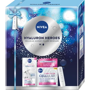 Nivea zestaw Hyaluron Heroes: Krem do twarzy + Serum do twarzy + Balsam do ust - Zestawy kosmetyków damskich Nivea zestaw Hyaluron Heroes: Krem do twarzy + Serum do twarzy + Balsam do ust - Zestawy kosmetyków damskich - miniaturka - grafika 1