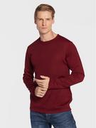 Swetry męskie - Casual Friday Sweter Kent 20501343 Bordowy Slim Fit - miniaturka - grafika 1