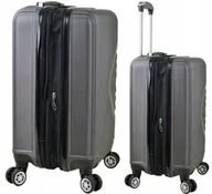 Walizki - Walizka kabinowa na kółkach z poszerzeniem firmy SunBag model APUS 8082 EX - miniaturka - grafika 1