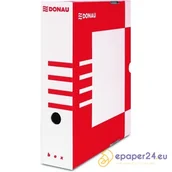 Pojemniki biurowe - PUDŁO ARCHIWIZACYJNE 800 KARTEK KARTONOWE FSC DONAU, CZERWONY - miniaturka - grafika 1