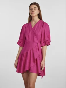 YAS Sukienka codzienna 26029985 Fioletowy Regular Fit - Sukienki - miniaturka - grafika 1