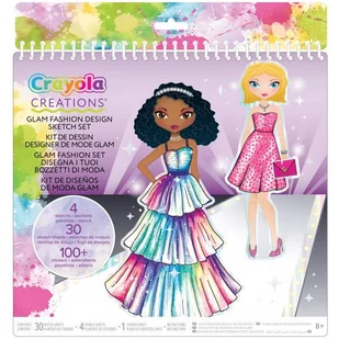 Crayola Creations: Glam zestaw do projektowania modowych stylizacji z naklejkami - Zabawki kreatywne - miniaturka - grafika 1