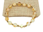 Bransoletki - Bransoletka różaniec na rękę cytryn sakwa - miniaturka - grafika 1