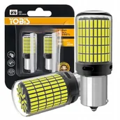 Żarówki samochodowe - ŻARÓWKI LED P21W BA15S 1156 CANBUS BIAŁE MOCNE 2500LM 150SMD DRL WSTECZNY - miniaturka - grafika 1