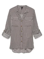 Koszule damskie - Vero Moda Koszula w kolorze bordowo-białym - miniaturka - grafika 1