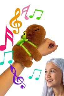 KAPIBARA NA RĘKĘ Z PLECAKIEM śpiewa piosenkę - Maskotki i pluszaki - miniaturka - grafika 1