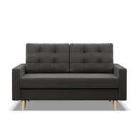 Sofy i kanapy - Sofa rozkładana, Blank Mikrofaza, 152x92x88 cm, szary - miniaturka - grafika 1