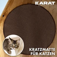 Dywany - Mata do drapania dla kota Okrągły sizalowy dywanik do drapania do pielęgnacji pazurów Brązowy 150 cm średnicy - miniaturka - grafika 1