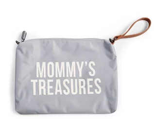 Torby i wózki na zakupy - CHILDHOME CHILDHOME - Torebka Mommy's Treasures Szara - grafika 1