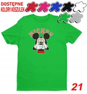 Koszulki męskie - Dziecięca Koszulka Z Nadrukiem Duży Wybór Myszka Miki Różne -L 146-152 - miniaturka - grafika 1