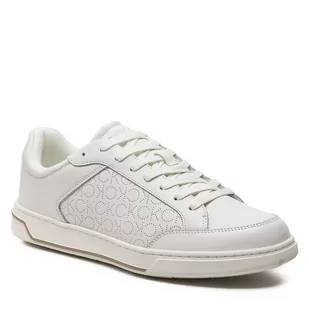 Sneakersy Calvin Klein Low Top Lace Up Lth Perf Mono HM0HM01428 White/Feather Grey Perf Mono 0K8 - Półbuty męskie - miniaturka - grafika 1