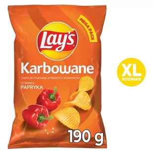 Lay's Chipsy ziemniaczane karbowane o smaku papryki 190 g - Chipsy - miniaturka - grafika 1