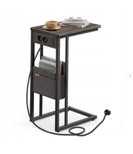 Stolik kawowy Costway prostokątny 30 x 40 x 60cm czarny, odcienie brązu - Ławy i stoliki kawowe Stolik kawowy Costway prostokątny 30 x 40 x 60cm czarny, odcienie brązu - Ławy i stoliki kawowe - miniaturka - grafika 1