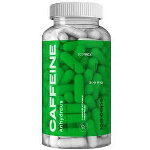 Caffeine ECOMAX 200mg 100 kaps - Witaminy i minerały dla sportowców - miniaturka - grafika 1