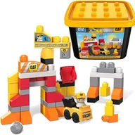 Klocki - Mega Blocks Klocki Plac Budowy Cat 60 elementów - miniaturka - grafika 1