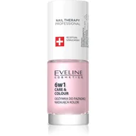 Odżywki do paznokci - EVELINE Nail Therapy 6w1 Care &amp; Colour Odżywka Do Paznokci Pink 5ml - miniaturka - grafika 1