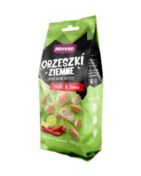 Moreso orzeszki ziemne Chili & Lime 140 g Wyjątkowy Smak Zdrowa Przekąska
