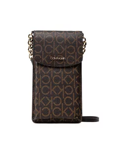 Calvin Klein Torba na telefon 10 cm brown mono K60K608576-0HD - Etui i futerały do telefonów - miniaturka - grafika 1
