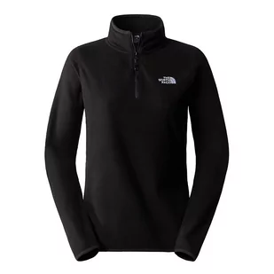 Bluza The North Face 100 Glacier 1/4 Zip Fleece 0A855MJK31 - czarna - Bluzy sportowe damskie - miniaturka - grafika 1
