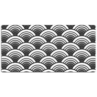 Podkładki na biurko - Podkładka na całe biurko Przegrzebki w szarościach 120x60 cm - miniaturka - grafika 1