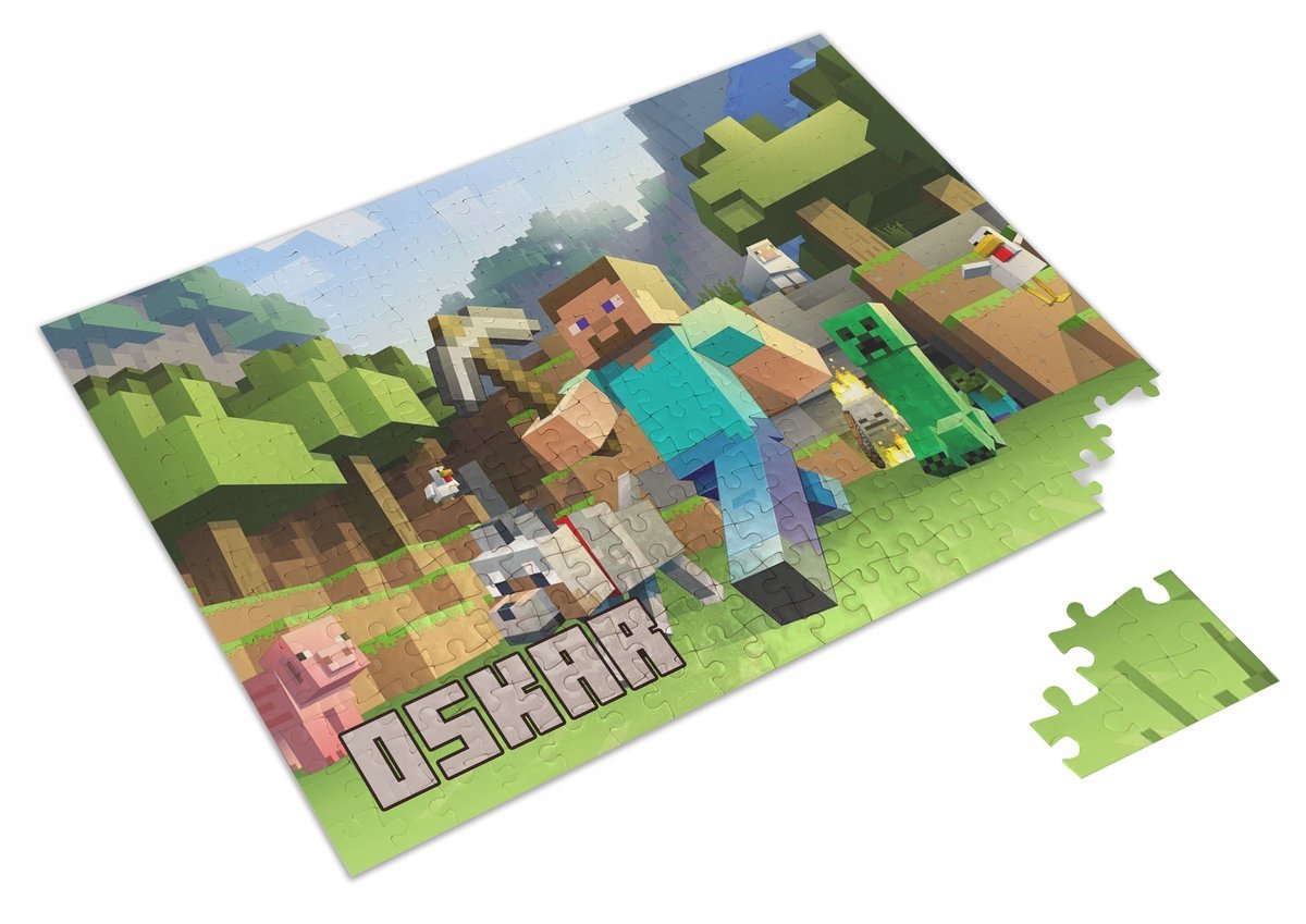 Puzzle MINECRAFT + IMIĘ + pudełko A3 252 el. #5
