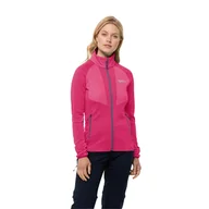 Bluzy damskie - Bluza polarowa damska Jack Wolfskin BLATTSTEIG FZ W cameopink - XS - miniaturka - grafika 1