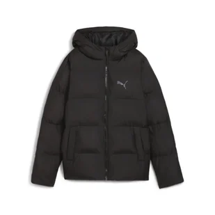 Młodzieżowa ocieplana kurtka z kapturem z poliestru PUMA Black - Kurtki damskie - miniaturka - grafika 1
