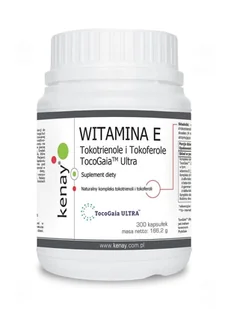 Kenay Witamina E Tokotrienole i Tokoferole TocoGaia Ultra (300 kaps.) - Suplementy naturalne - miniaturka - grafika 1