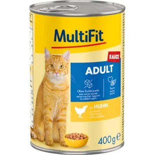 MultiFit Adult Sauce Kurczak 12x400 g - Mokra karma dla kotów - miniaturka - grafika 1