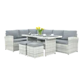 Meble ogrodowe - Zestaw Mebli Ogrodowych Wypoczynkowych Technorattan SALO Narożnik na Taras - miniaturka - grafika 1