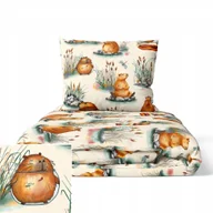 Pościel dla dzieci - Pościel Dziecięca 160x200cm dla dziecka, Certfikat, wzór: Capibary Ecri - miniaturka - grafika 1