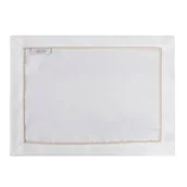 Obrusy i serwetki - Obrus podkładka 30x40x4 Madele biały złota lamówka w pudełku komplet Eurofirany - miniaturka - grafika 1