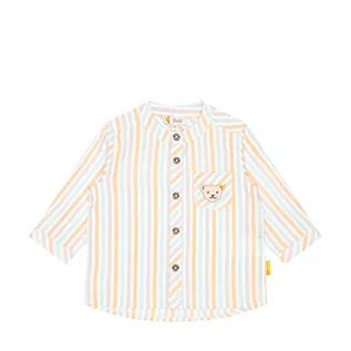 Bluzki dla niemowląt - Steiff Niemowlęta chłopiec koszula z długim rękawem, jasnobiała, regularna, Bright White, 86 - grafika 1