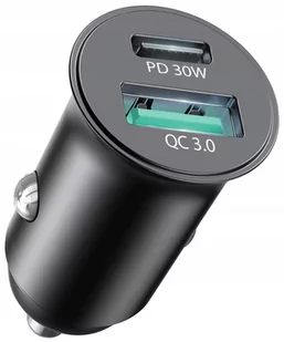 SZYBKA MOCNA Ładowarka Samochodowa USB USB-C TYP-C QC 3.0 PD 30W - Ładowarki samochodowe - miniaturka - grafika 1