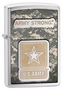 Trafika - Zippo, Zapalniczka, US Army-Army Strong, Emblem Brushed Chrome - miniaturka - grafika 1