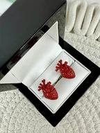 Spinki do mankietów i krawatów - SPINKI DO MANKIETÓW koszuli serca serce lekarz - miniaturka - grafika 1